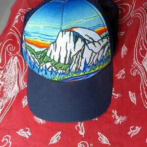 Trucker Hat California Sierra one of a kind climbing mountain biking fly fishing